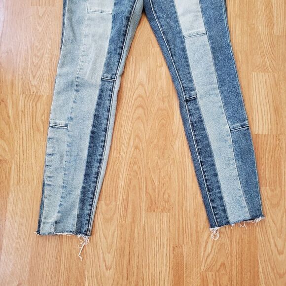 BLANKNYC Reade Patchwork Crop Skinny Denim Sz 27 - Picture 5 of 12